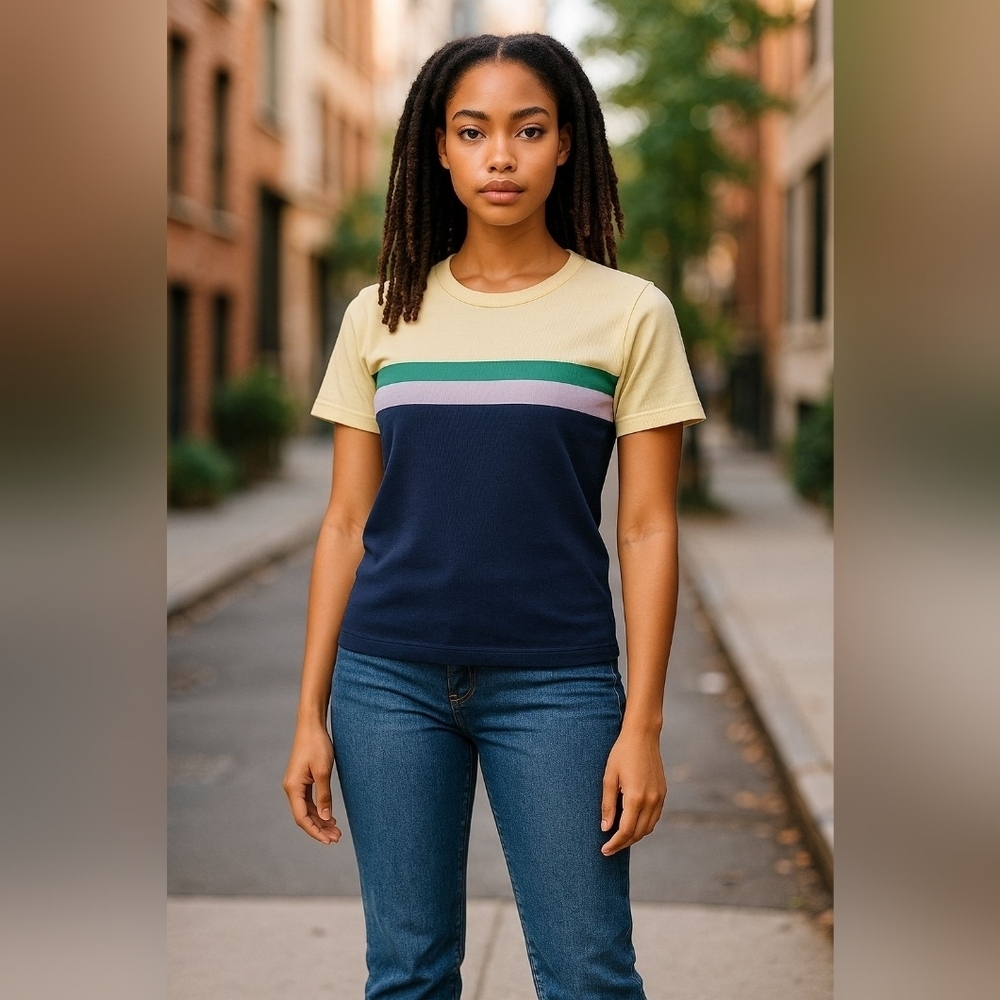 NWOT ARITZIA Sun-deh Tencel Tee - Cream, Green, Purple, Navy